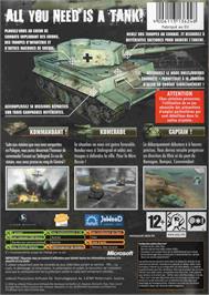 Box back cover for Panzer Elite Action: Fields of Glory on the Microsoft Xbox.