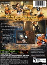 Box back cover for Prince of Persia: The Sands of Time on the Microsoft Xbox.