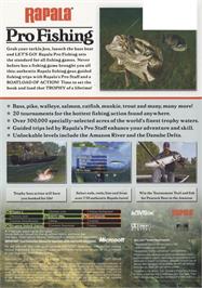 Box back cover for Rapala Pro Fishing on the Microsoft Xbox.