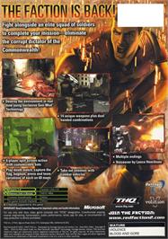 Box back cover for Red Faction 2 on the Microsoft Xbox.