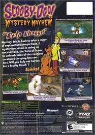 Box back cover for Scooby Doo!: Mystery Mayhem on the Microsoft Xbox.