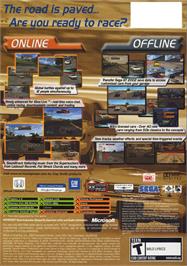 Box back cover for Sega GT Online on the Microsoft Xbox.