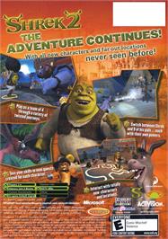 Box back cover for Shrek 2 on the Microsoft Xbox.
