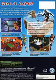 Box back cover for Sims on the Microsoft Xbox.