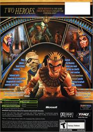 Box back cover for Sphinx and the Cursed Mummy on the Microsoft Xbox.