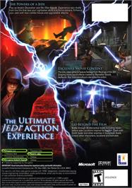 Box back cover for Star Wars: Episode III - Revenge of the Sith on the Microsoft Xbox.
