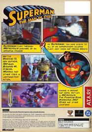 Box back cover for Superman: The Man of Steel on the Microsoft Xbox.