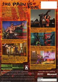 Box back cover for Tao Feng: Fist of the Lotus on the Microsoft Xbox.