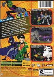 Box back cover for Teen Titans on the Microsoft Xbox.