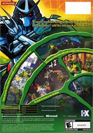 Box back cover for Teenage Mutant Ninja Turtles: Mutant Melee on the Microsoft Xbox.