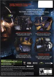 Box back cover for Thief: Deadly Shadows on the Microsoft Xbox.