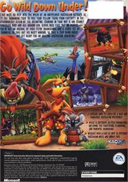 Box back cover for Ty the Tasmanian Tiger on the Microsoft Xbox.