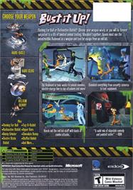 Box back cover for Whiplash on the Microsoft Xbox.