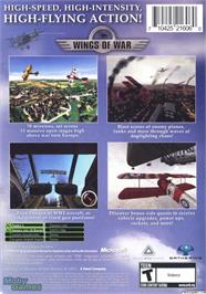 Box back cover for Wings of War on the Microsoft Xbox.