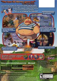 Box back cover for Worms 4: Mayhem on the Microsoft Xbox.