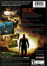 Box back cover for kill.switch on the Microsoft Xbox.