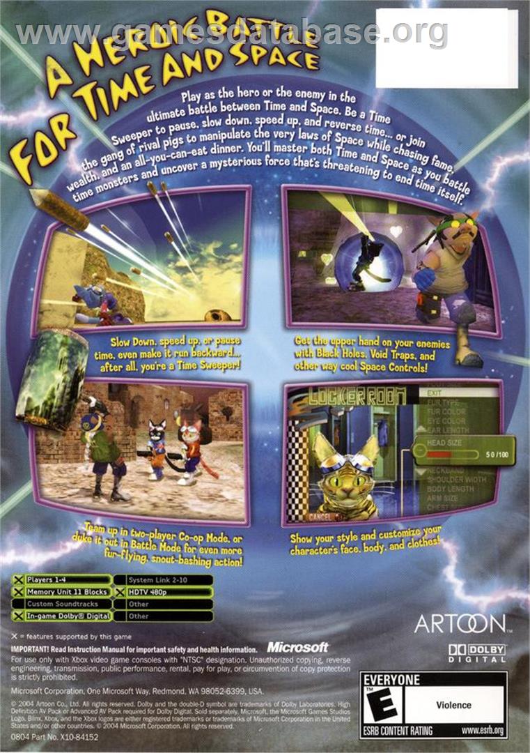 Blinx 2: Masters of Time and Space - Microsoft Xbox - Artwork - Box Back