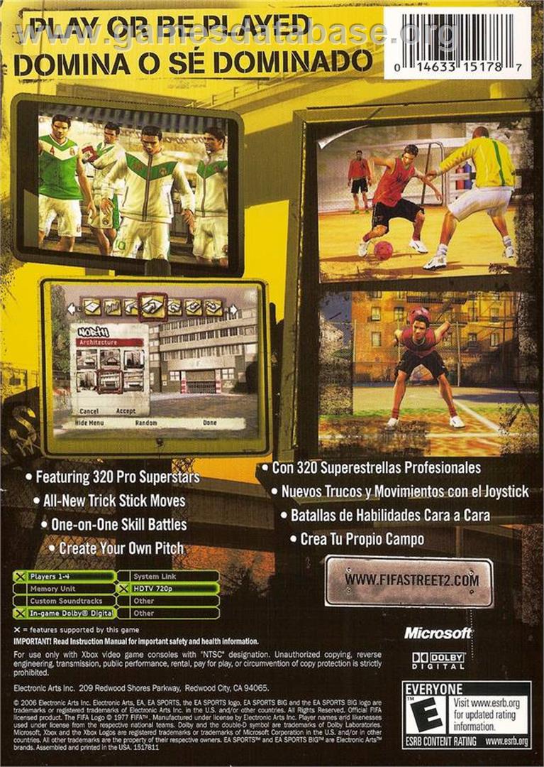 FIFA Street 2 - Microsoft Xbox - Artwork - Box Back