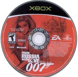 Artwork on the CD for 007: From Russia with Love on the Microsoft Xbox.