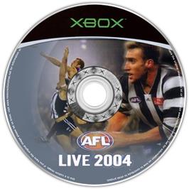Artwork on the CD for AFL Live 2004 on the Microsoft Xbox.