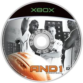 Artwork on the CD for AND 1 Streetball on the Microsoft Xbox.