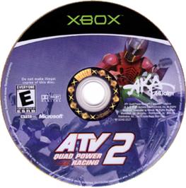 Artwork on the CD for ATV: Quad Power Racing 2 on the Microsoft Xbox.