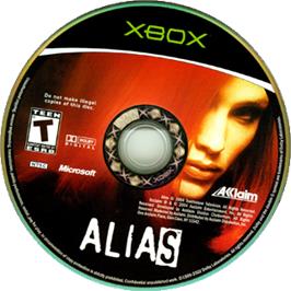 Artwork on the CD for Alias on the Microsoft Xbox.