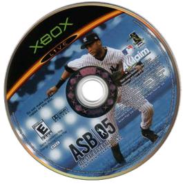 Artwork on the CD for All-Star Baseball 2005 on the Microsoft Xbox.
