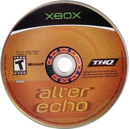 Artwork on the CD for Alter Echo on the Microsoft Xbox.
