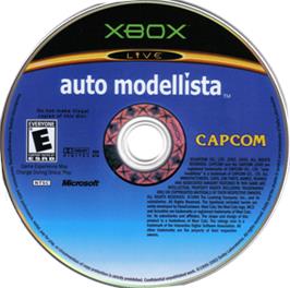 Artwork on the CD for Auto Modellista on the Microsoft Xbox.