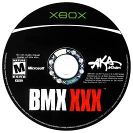 Artwork on the CD for BMX XXX on the Microsoft Xbox.