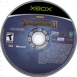 Artwork on the CD for Baldur's Gate: Dark Alliance 2 on the Microsoft Xbox.