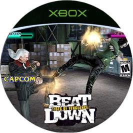 Artwork on the CD for Beat Down: Fists of Vengeance on the Microsoft Xbox.