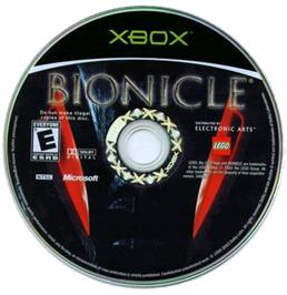 Artwork on the CD for Bionicle on the Microsoft Xbox.