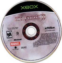 Artwork on the CD for Blade 2 on the Microsoft Xbox.