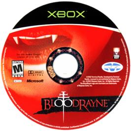 Artwork on the CD for BloodRayne on the Microsoft Xbox.