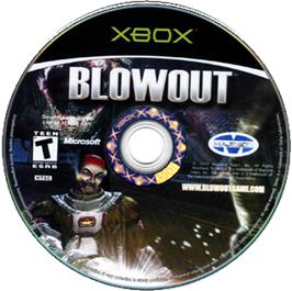 Artwork on the CD for Blowout on the Microsoft Xbox.