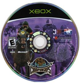 Artwork on the CD for Breeders' Cup World Thoroughbred Championships on the Microsoft Xbox.