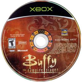 Artwork on the CD for Buffy the Vampire Slayer: Chaos Bleeds on the Microsoft Xbox.