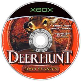 Artwork on the CD for Cabela's Deer Hunt: 2004 Season on the Microsoft Xbox.