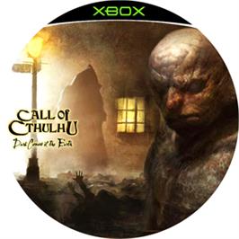 Artwork on the CD for Call of Cthulhu: Dark Corners of the Earth on the Microsoft Xbox.