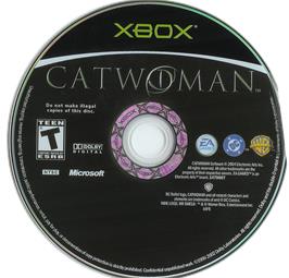 Artwork on the CD for Catwoman on the Microsoft Xbox.
