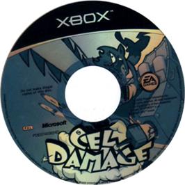 Artwork on the CD for Cel Damage on the Microsoft Xbox.