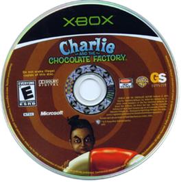 Artwork on the CD for Charlie and the Chocolate Factory on the Microsoft Xbox.
