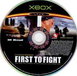 Artwork on the CD for Close Combat: First to Fight on the Microsoft Xbox.