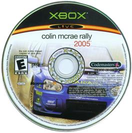 Artwork on the CD for Colin McRae Rally 2005 on the Microsoft Xbox.