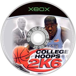 Artwork on the CD for College Hoops 2K6 on the Microsoft Xbox.