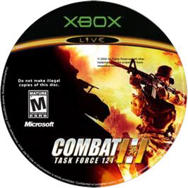 Artwork on the CD for Combat: Task Force 121 on the Microsoft Xbox.