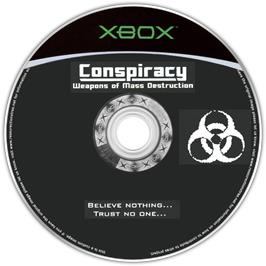 Artwork on the CD for Conspiracy: Weapons of Mass Destruction on the Microsoft Xbox.