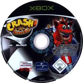 Artwork on the CD for Crash Nitro Kart on the Microsoft Xbox.